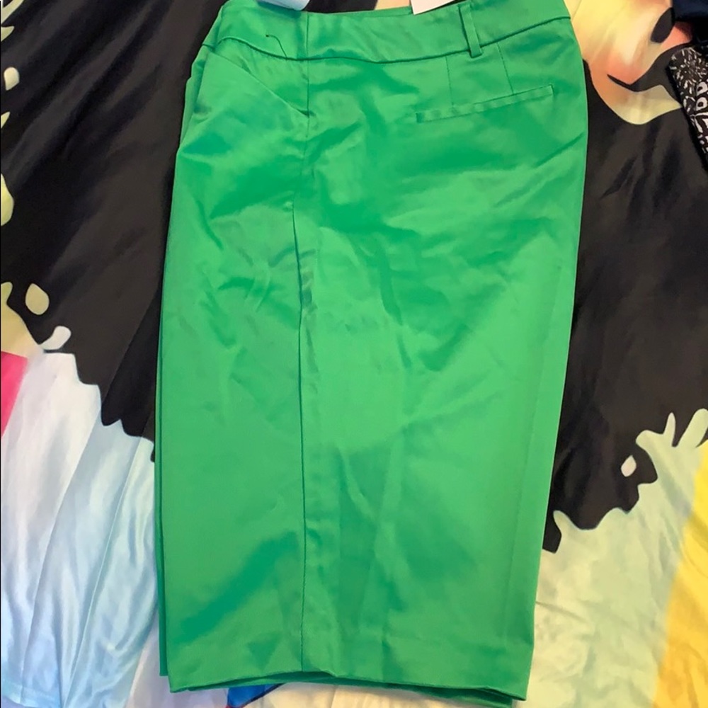 Green Bermuda shorts